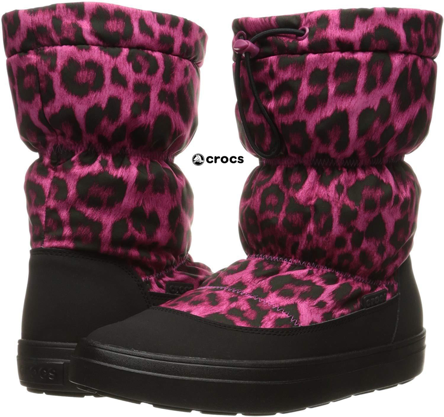 cheetah print snow boots