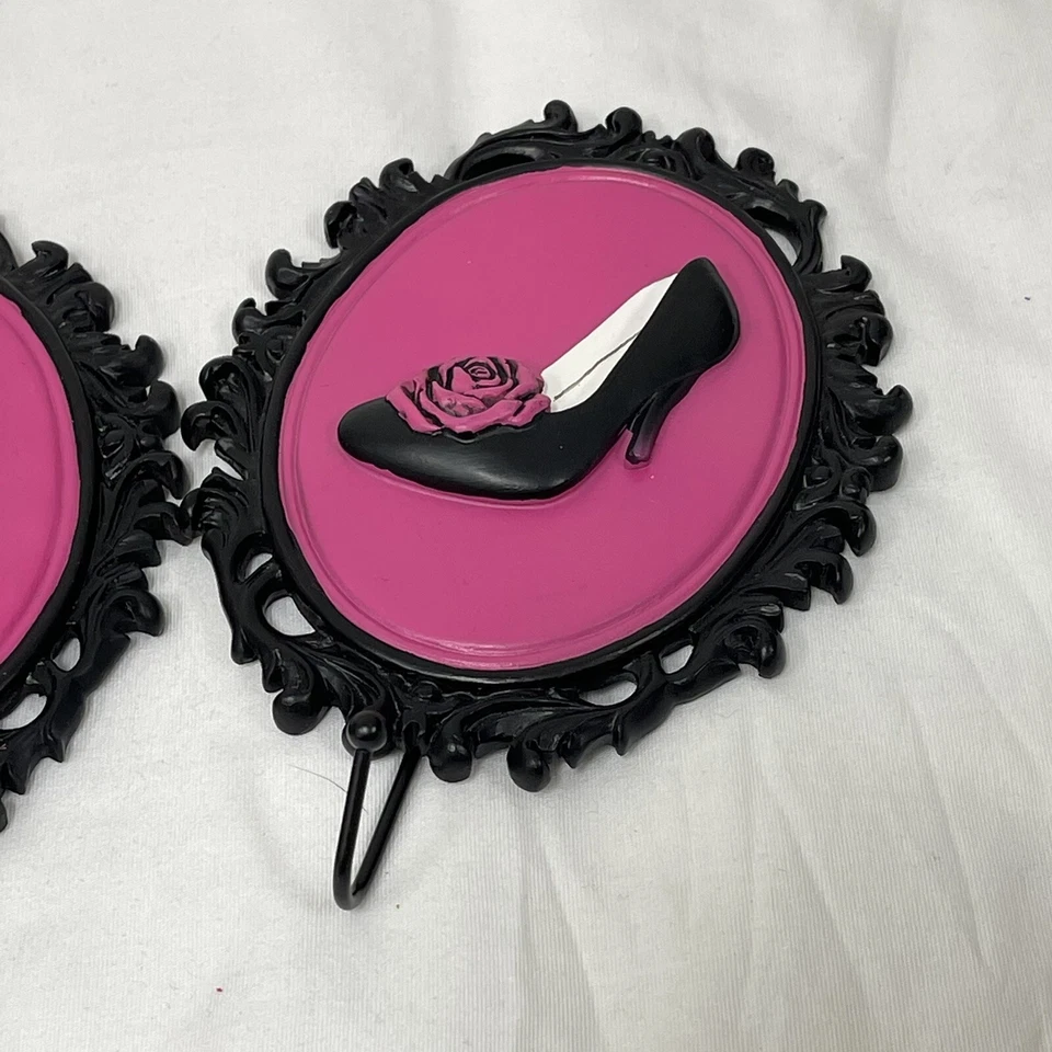 精品壁钩衣架 3 件套正装鞋高跟鞋外套家居装饰黑色胸针 — 第 3/4 张图片