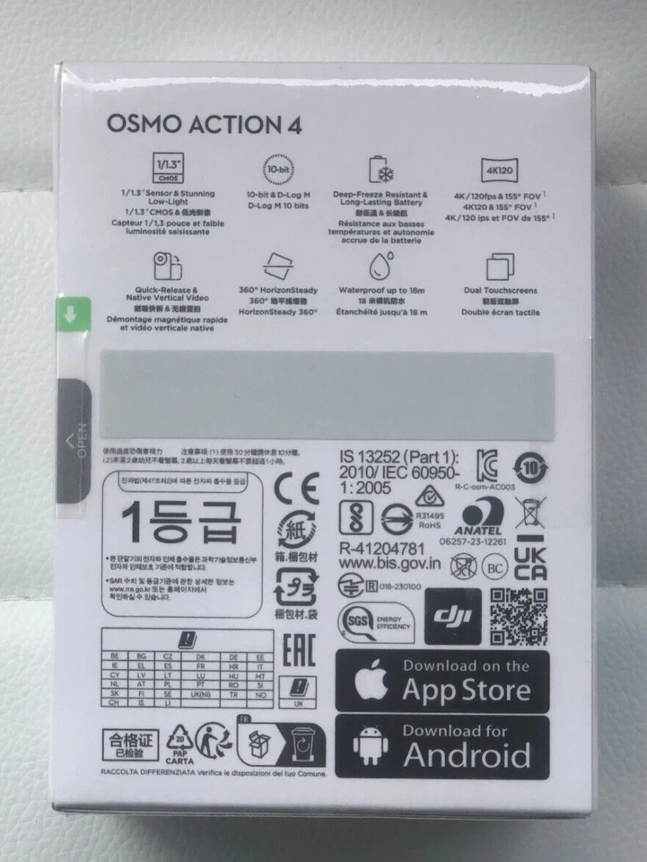 DJI Osmo Action 4 Standard 4K Actioncam, Touchscreen NEU OVP - Bild 3 von 4