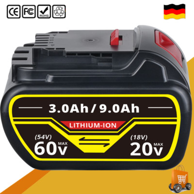 20V 54V 60V 9000mAh Akku für DeWalt XR FlexVolt DCB205 DCB206 DCB606 DCB609 NEU