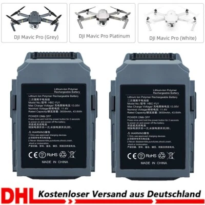MARKENLOS 2PCS 3830mAh 11.4V LiHV Batterie Akku für DJI Mavic Pro Drone Platinum & Alpine