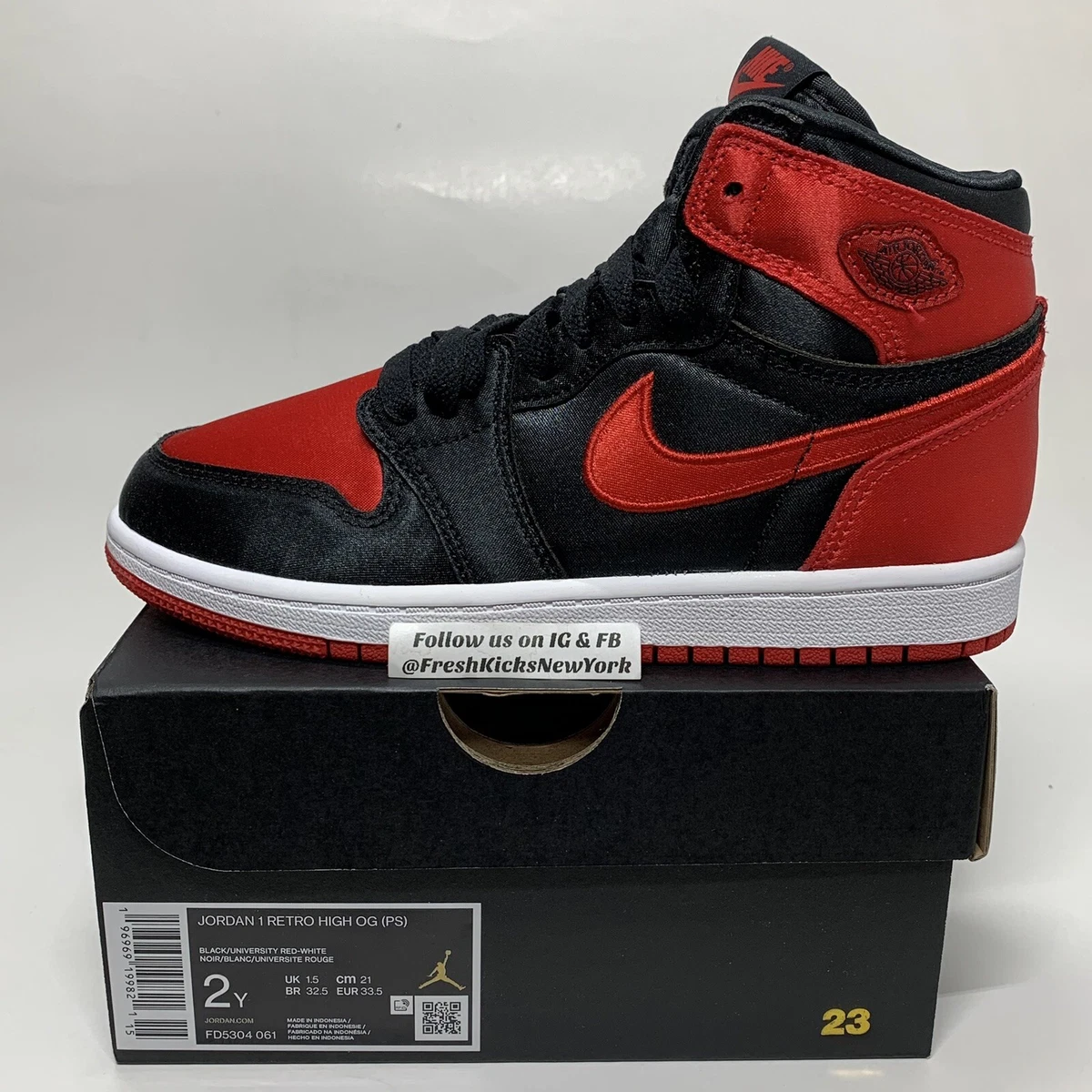 Bred 4s deals size 1.5