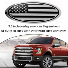 9.5inch For 2015-2021 Ford F150 FRONT GRILL Tailgate US Flag Oval Emblem Badge