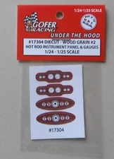 WOOD HOT ROD INSTRUMENT PANEL GAUGES 1:24 1:25 GOFER RACING CAR MODEL 17304