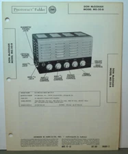 SAMS PHOTOFACT FOLDER 189-5 DON MCGOHAN MODEL MG-20-B