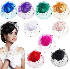 9 Pcs Fascinator Hats for Women Tea Party 20s 50s Cocktail Fresh Colors