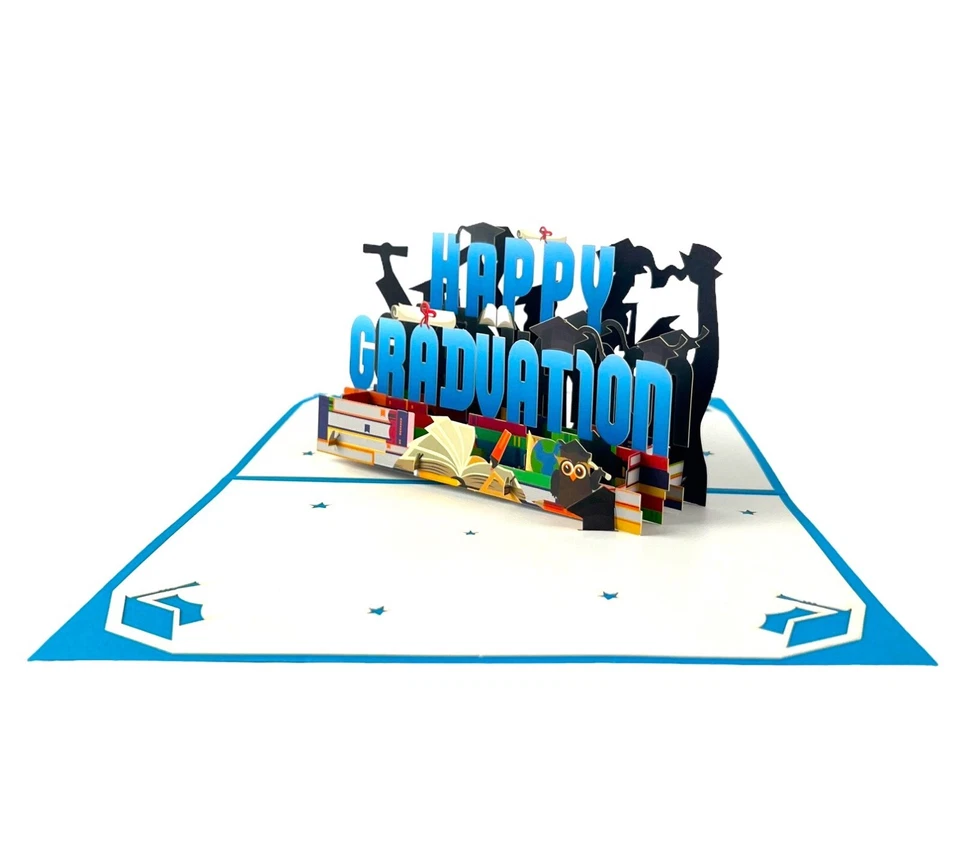 BC Worldwide Ltd 3D pop up card Owl Happy Graduation Hats Off Congratulations - Image 3 of 4