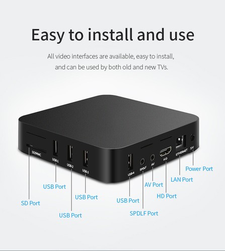 Smart TV Box Android 13.0 WIFI 6 Quad Core 4K UHD Media Stream Player MXQ PRO - Picture 2 of 12