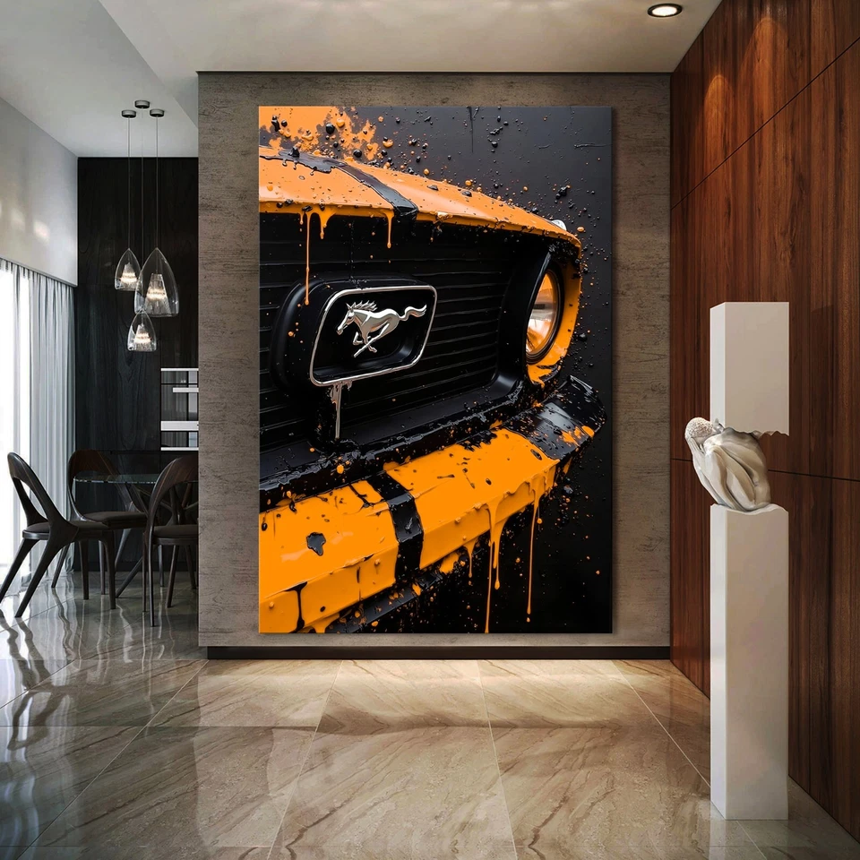 ✅ Wandbild, FORD MUSTANG - Abstrakt Auto, Acrylglas, Leinwand, Poster Bilder - Bild 2 von 4