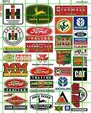 5012 DAVE'S DECALS HO RURAL FARM TRACTOR ADVERTISING SIGNAGE ASSORTED NAMES.