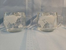 Set of 2 Nestle Nescafe World Globe Mugs / Coffee Tea Cup, 1970s, more avail.