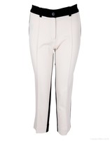 Isabel De Pedro Women's Contrast Trousers - Cream/black Isabel De Pedro Women's Contrast Trousers - Cream/black