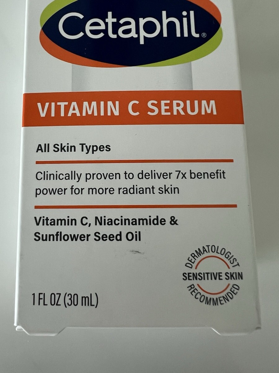 Cetaphil Vitamin C Serum, All Skin Types 1 fl oz (30 ml) New