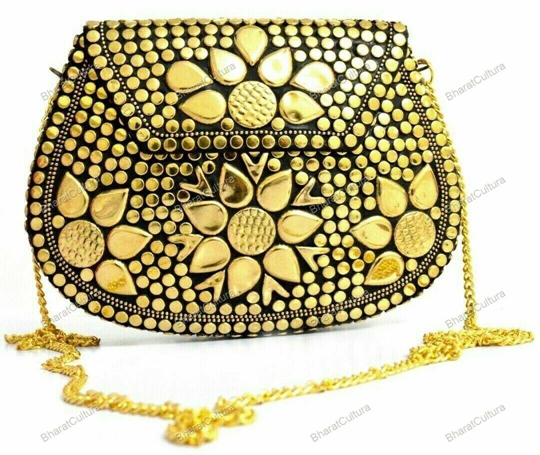 Diseñador Meenakari de Moda Bolso Mano Embrague Tira Ropa Fiesta Para Mujer