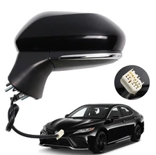 Left Driver Side Door Mirror for 2018-24 Toyota Camry Power Heated Turning Lamp