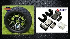 Ezgo Txt Gas Golf Cart 4 Block Lift Kit 12 Wheels And 20 All Terrain Tires Ezgo Txt Gas Golf Cart 4 Block Lift Kit 12 Wheels And 20 All Terrain Tires