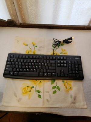 Logitech - K120 Full-size Wired Membrane Keyboard for PC with Spill-Resistan...