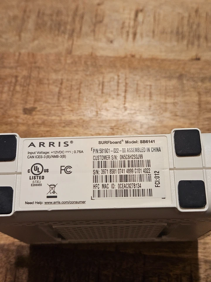 ARRIS SURFboard SB6141 Docsis 3.0 Cable Modem - Image 4 of 4