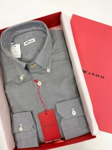Kiton Cotton Blend Dress Shirts for Men