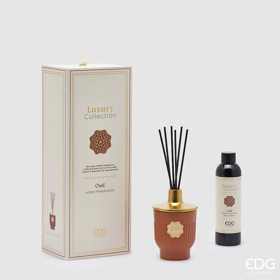 EDG Enzo De Gasperi Profumatore Bottiglia Luxury 200 Ml H 12 Cm D 7,5 Cm Oud