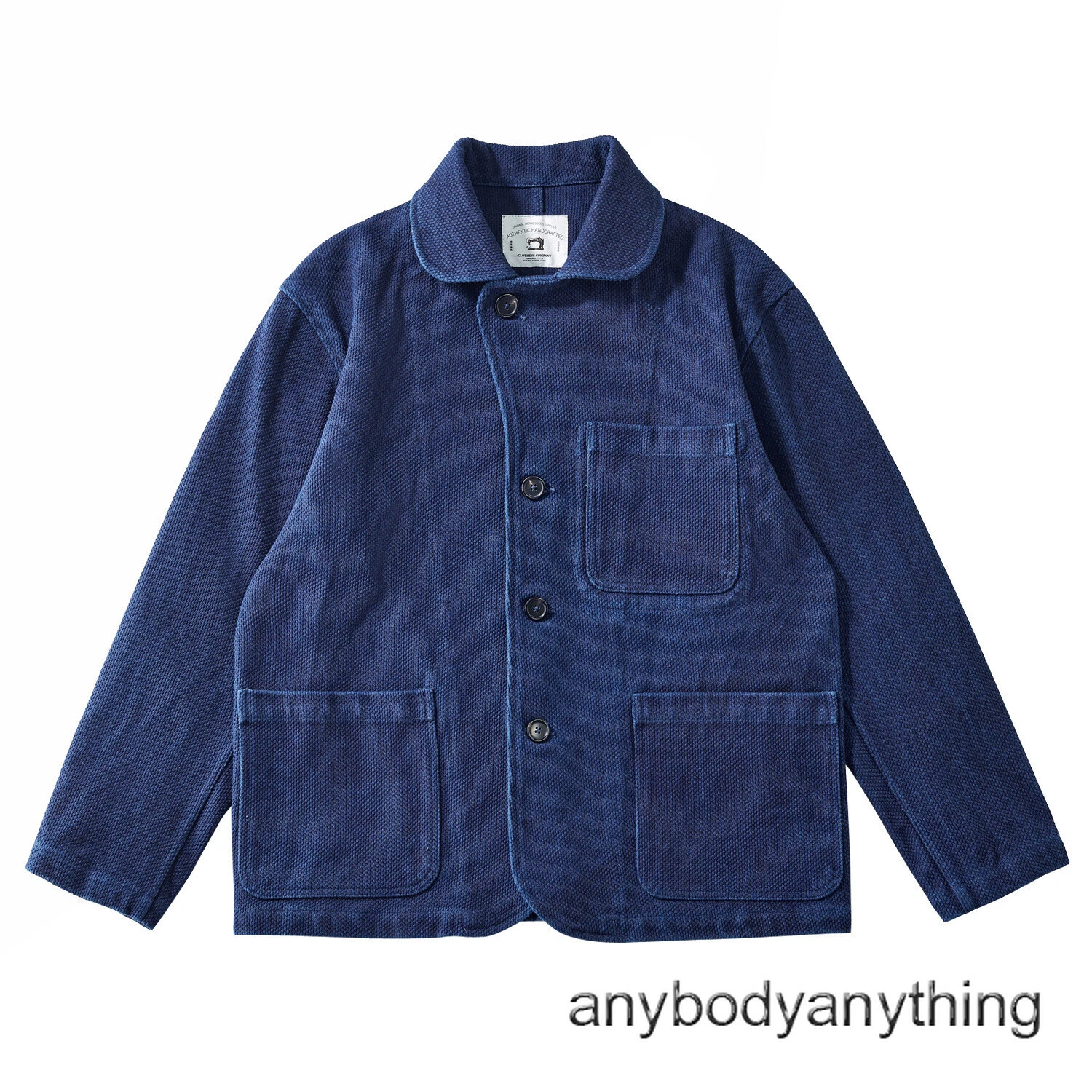 Men's Indigo Dyeing French Chore Jacket Sashiko Overalls Work Coat Casual
Opens in a new window or t