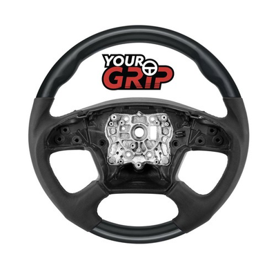 #ad #ad YourGrip Leather Steering Wheel for 2018 2026 Freightliner Cascadia Glossy Black $359.99
