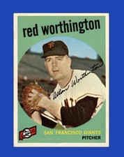 1959 Topps Set-Break # 28 Al Worthington NM-MT OR BETTER *GMCARDS*