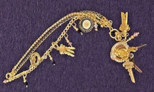 Lunch At The Ritz Gold Tone Car Themed Bracelet RARE