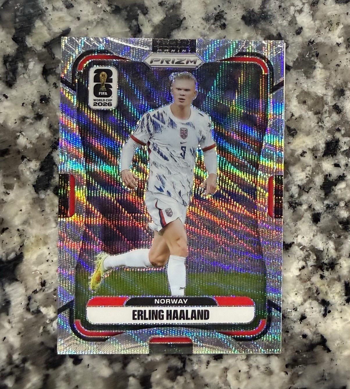 2026 Prizm FIFA World Cup Prizm Erling Haaland Wave Parallel #333 Norway