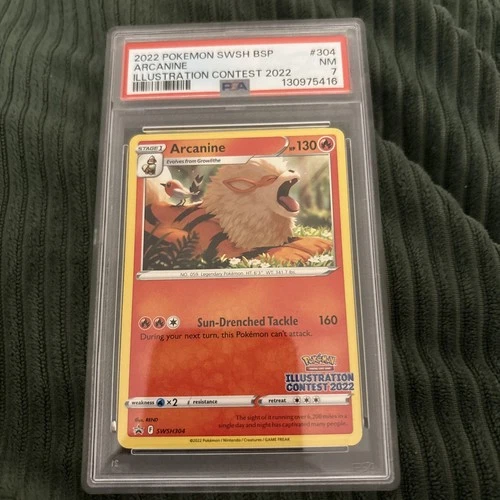 Arcanine Illustration Contest 2022 SWSH304 English PSA 7