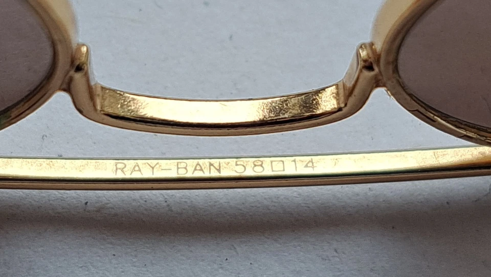 RayBan Aviator montatura oro RB3025 lenti 58mm avana tabacco  - Immagine 4 di 4