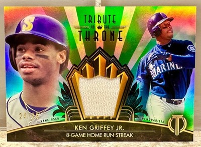 JERSEY NUMBER MATCH! 2014 Topps Tribute Ken Griffey Jr. Green 24/25! GU JERSEY!