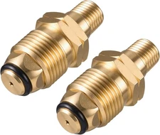 Soft Nose POL Propane Gas Fitting Adapter with Excess Flow X 1/4 Inch Male Pipe 