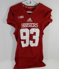 Indiana Hoosiers #93 Game Used Red Jersey Nameplate Removed L DP14083