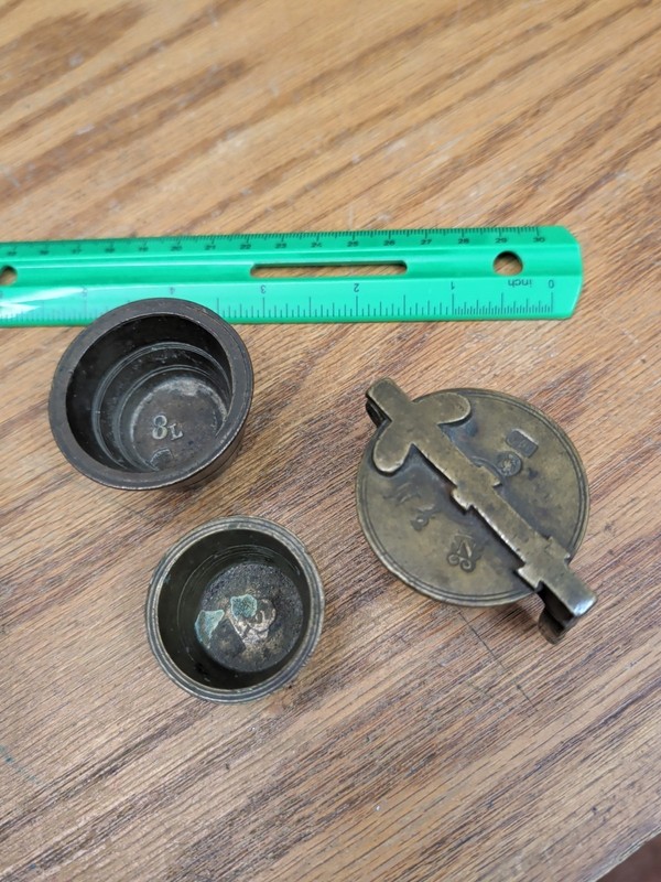Antique Brass Apothecrary Nesting Weights 3 Pieces Misc