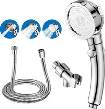High Pressure Handheld Shower Head with ON/OFF Pause Switch 3 Spray Modes Wat...