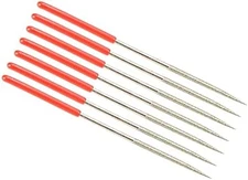 Utoolmart 7Pcs 2x100mm Round Diamond Needle File Set 150 Grit