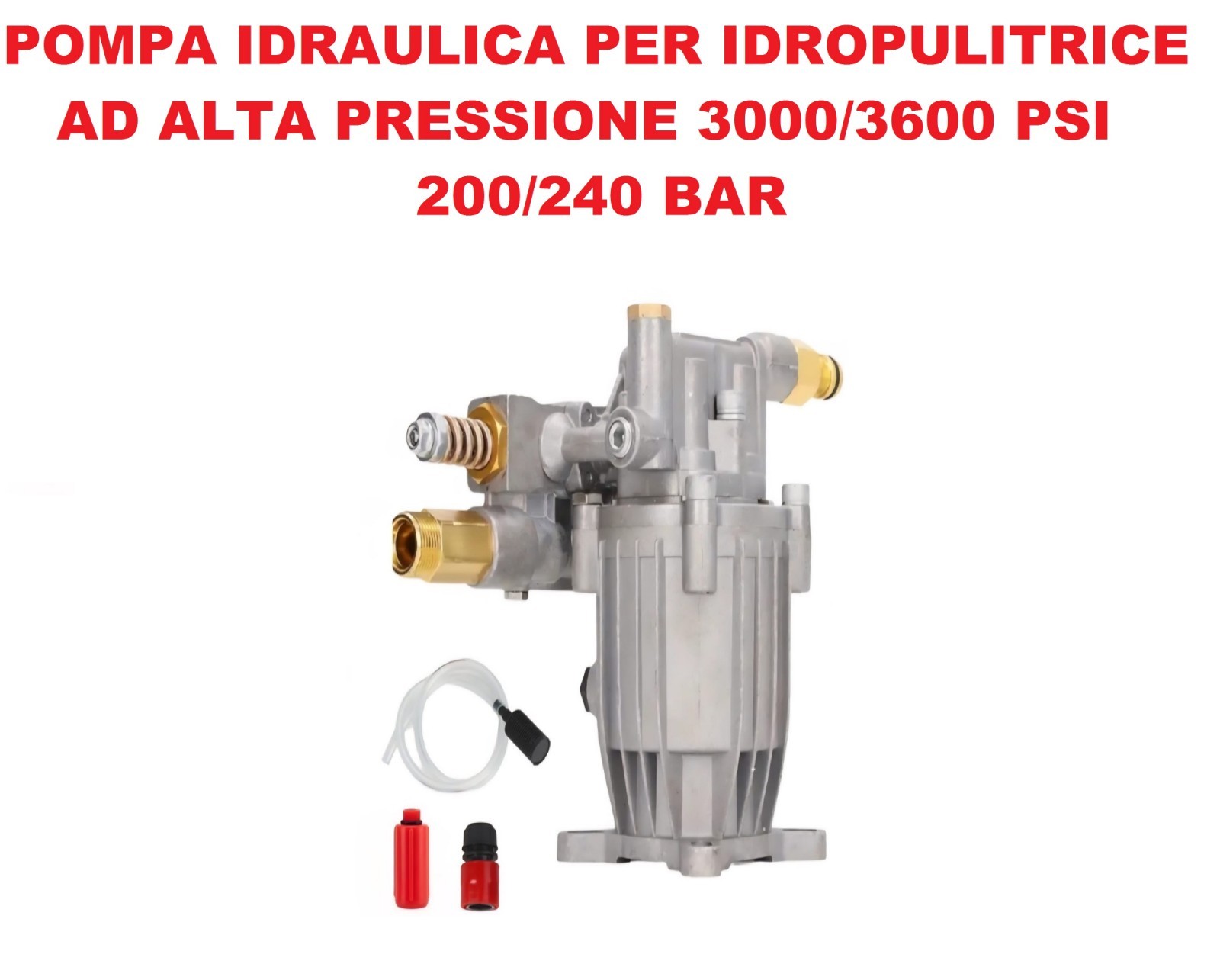 Ricambio Pompa Idraulica Idropulitrice 3600 PSI - 240 BAR - Albero 3/4"