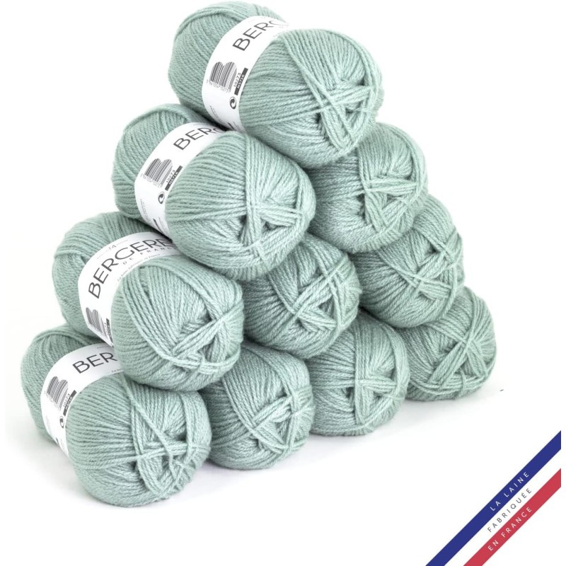 Pelote laine acrylique Bergère de France Barisienne Bambou fil tricot aiguille 4