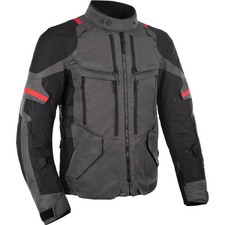 Oxford Rockland Motorcycle Motorbike Textile Jacket Charcoal / Black / Red