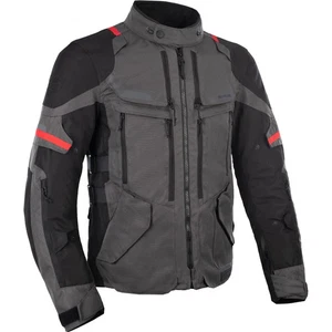 Oxford Rockland Motorcycle Motorbike Textile Jacket Charcoal / Black / Red