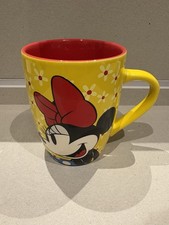Disney Store Authentic Original Minnie Mouse Coffee Mug. Large. Yellow.