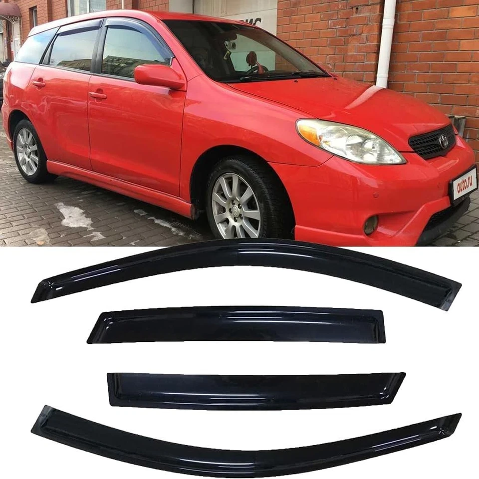 Easy Install Window Wind Deflector Kit for 2003-2008 Pontiac Vibe/Toyota Matrix Foto 3 de 4