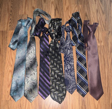Men's 6-Piece Neck Tie Lot Multicolor Assorted Patterns Accessory Set