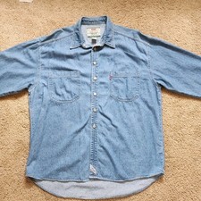 Vintage 90s Levi's XL Denim Button Up Long Sleeve Shirt