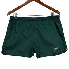 Vintage Nike 80s USA Green Running Shorts Womens Size L 14/16