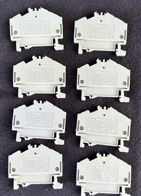 Lot Of 8 WAGO 280-641 280 Series Feed-Through Terminal Block