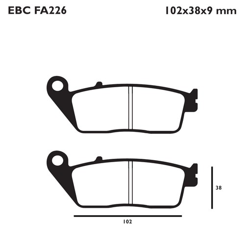 EBC FA226 Organic Brake Pads X2 for Honda CB 300 F 15-20 - Picture 2 of 5
