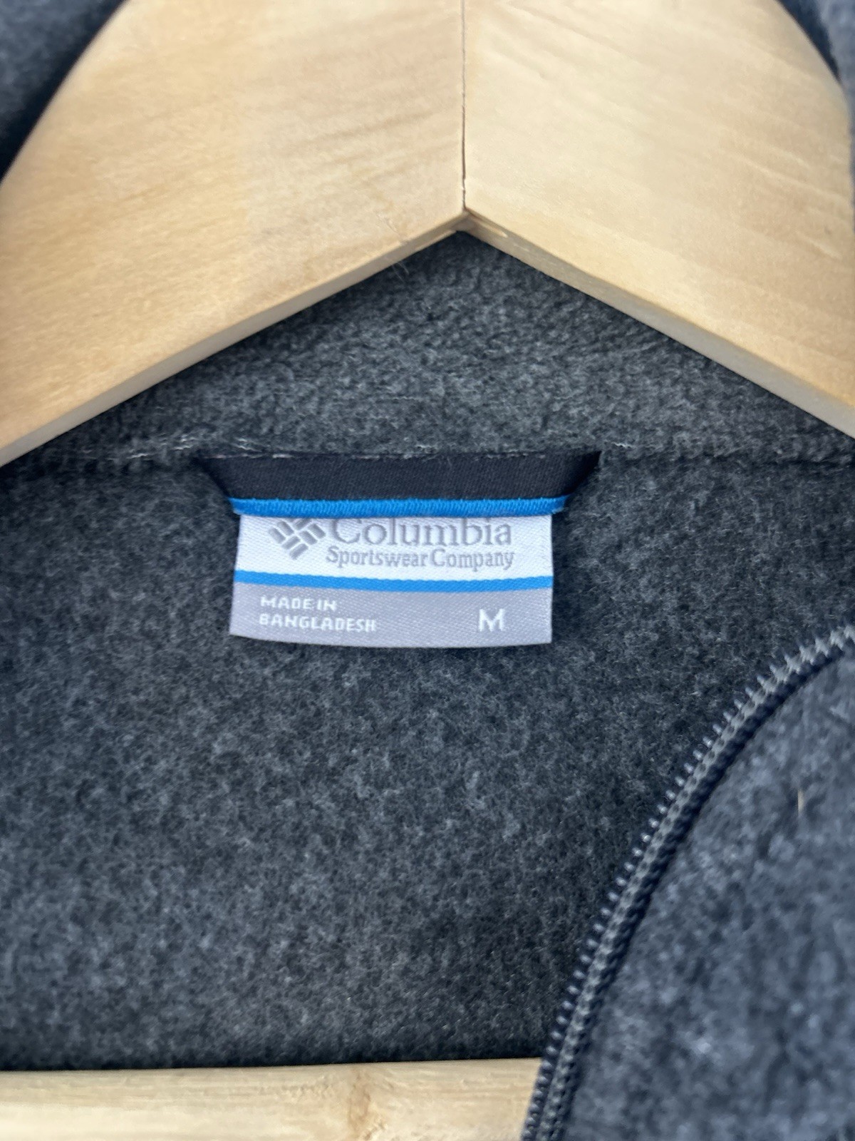 Columbia Vest Men's Size Medium Fleece Full Zip Black Embroidered Logo thumbnail 4