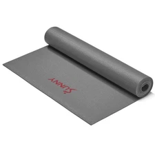Sunny Health & Fitness Thin Yoga Mat for Health & Fitness- Grey– NO. 031-GY